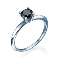 טבעת אירוסין וינה 14 קראט זהב לבן 12