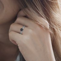 טבעת אירוסין וינה 14 קראט זהב לבן 14