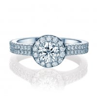 טבעת אירוסין אן מרי 14 קראט זהב לבן 11