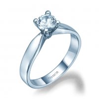 טבעת אירוסין אורגון 14 קראט זהב לבן 12