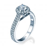 טבעת אירוסין אן מרי 14 קראט זהב לבן 12