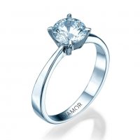 טבעת אירוסין יוון 14 קראט זהב לבן 12