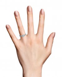 טבעת אירוסין רסיפה 14 קראט זהב לבן 13