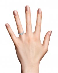 טבעת אירוסין אורגון 14 קראט זהב לבן 13